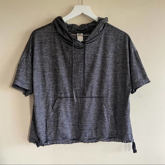 Fabletics Bea Short-Sleeve Hoodie Grey Size Small - Picture 4 of 7